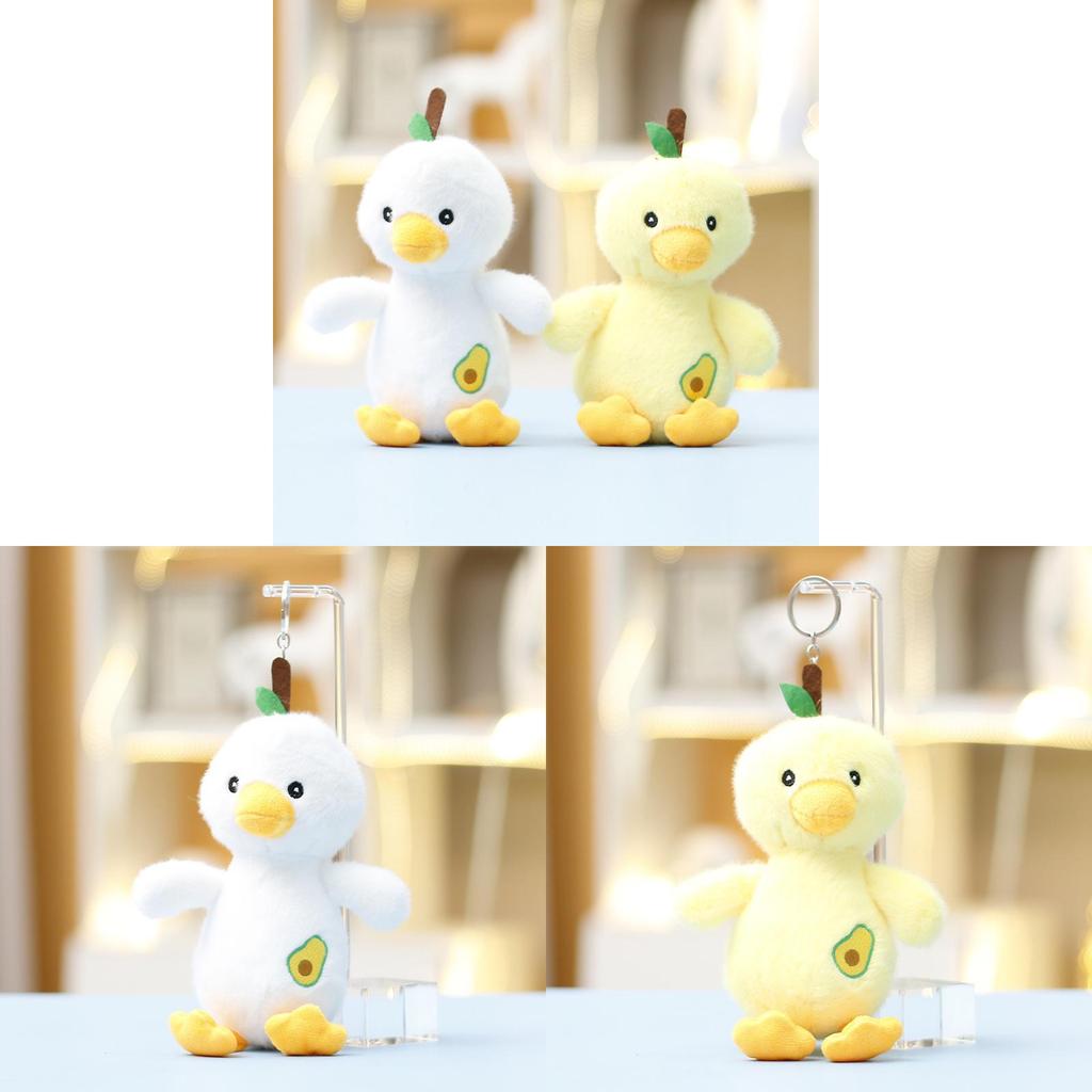Plush Duck Keychain Toy With Soft Polyester Filling For Girls And Bag Decor