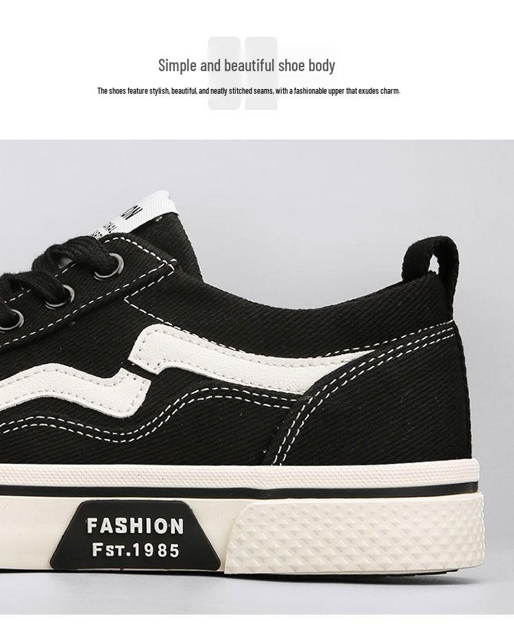 Men's Plus Size Summer Canvas Skateboard Shoes - Non-Slip, Thick Sole, Breathable, Casual Sports