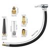 Bike Pump Extension Tube Bike Pump Valve Adapter Portable Storage Reinforced Nylon Wrapped Rubber Hose Flexible Extension Tube
