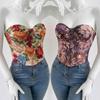 Boned Floral Underwired Corset Multi-Color Strapless Corset Top Women's Shapewear  Daily Streetwear