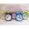 4-inch Metal Ring Clock, Cute Personality Cartoon Numbers Bright Color Clear Literals, Lazy Pendulum Clock
