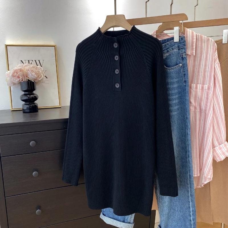 Sweater for Women Winter Cotton Thickened Pullover Warm Knitted Stretchy Long Sleeve Oversize Jumper Sweater Tops