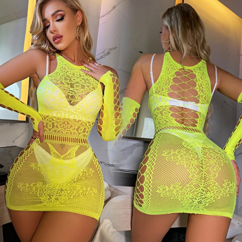 Women Sexy Mini Skirt Club Wear See Through Skirts Ladies Ice Silk A-Line Pleated Skirt Low Rise Waist Ruffled Skirt Nightdress