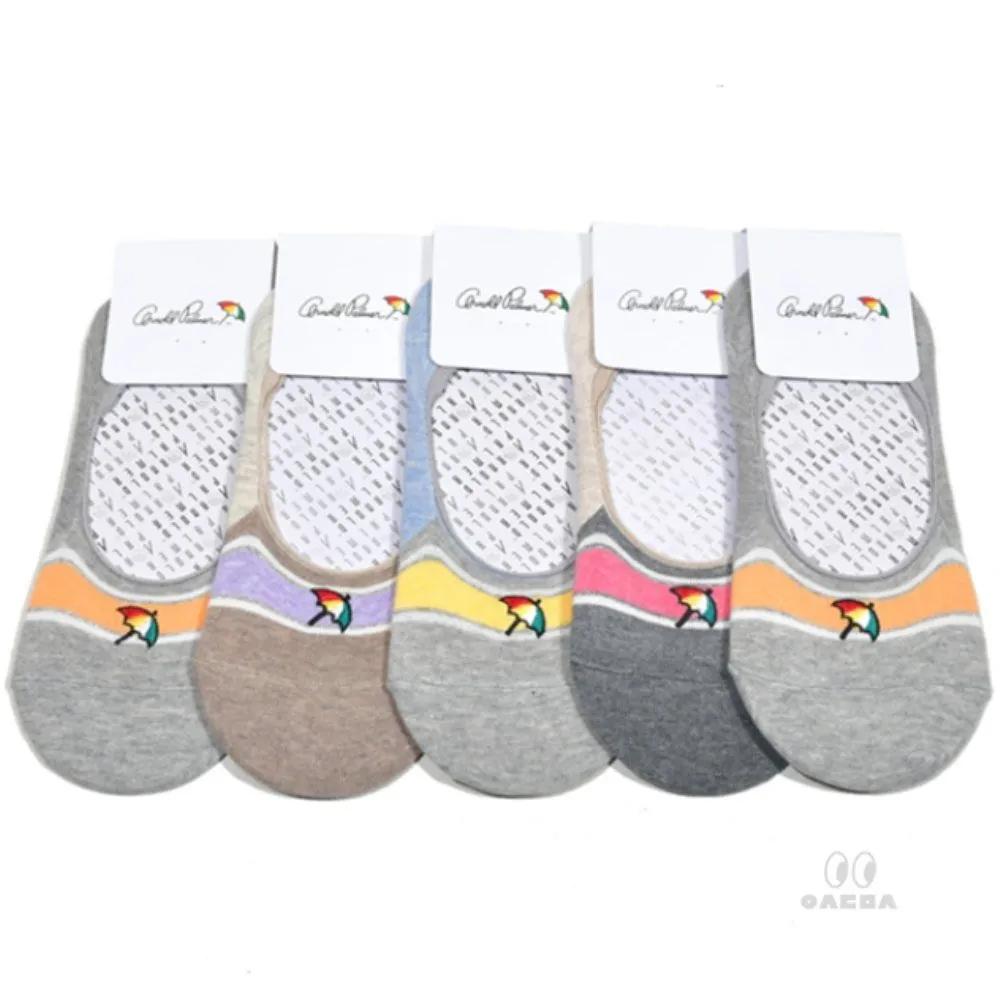 Ilsangdamansa Striped Women s Cotton No-show Socks 5 Pairs Arnold Palmer Loafer No-show Socks Women s Footies Easy to Style 24cm - 5 pairs randomly shipped