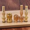 Brass Spray Nozzle Water Gun High Pressure Direct Jet Quick Connecting Device for Washing Cars Watering Plants Garden