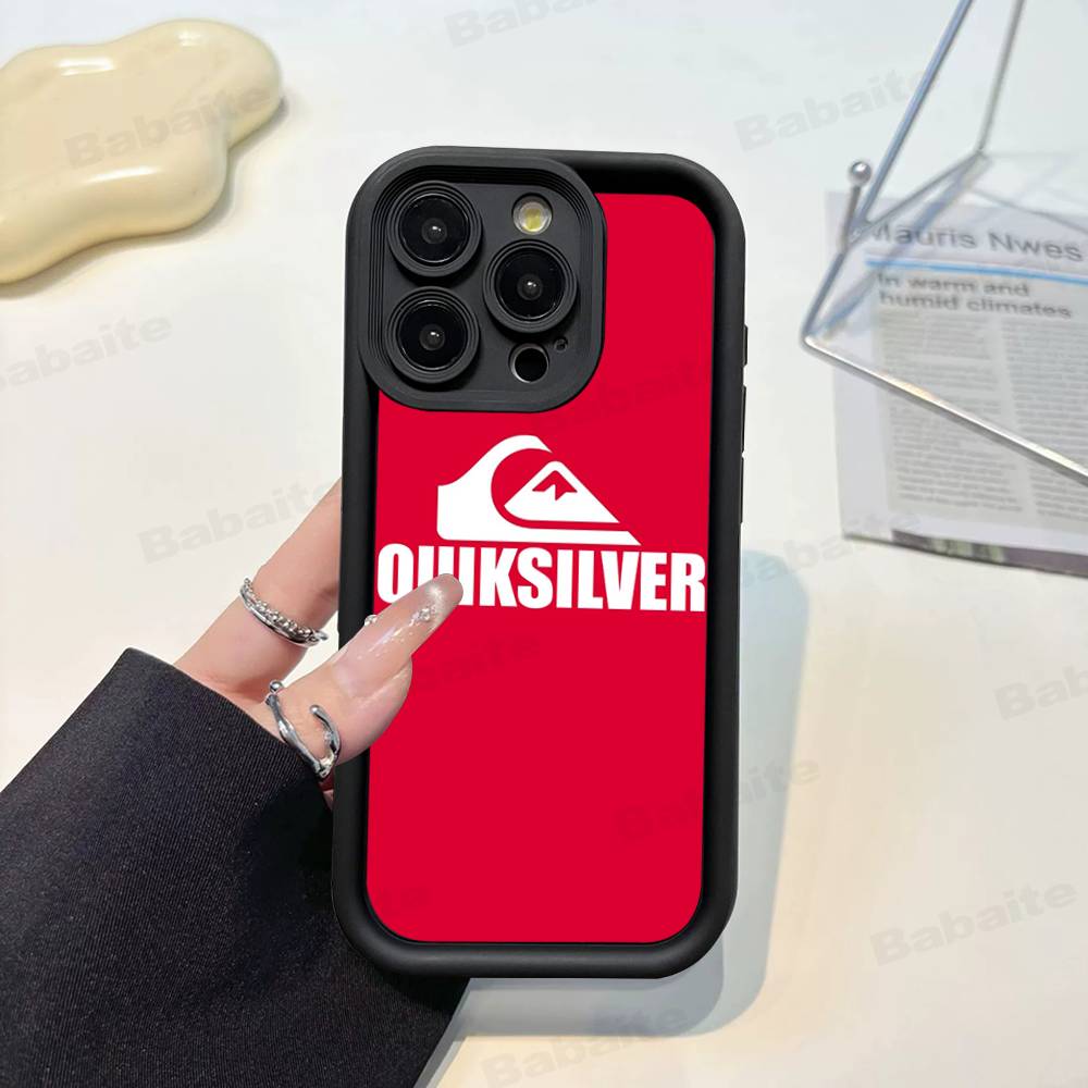 Q-QuiksilverS LOGO Handyhülle Für IPhone 17 16 15 13 11 12 14 Pro Max Plus Silikon Hülle Schale