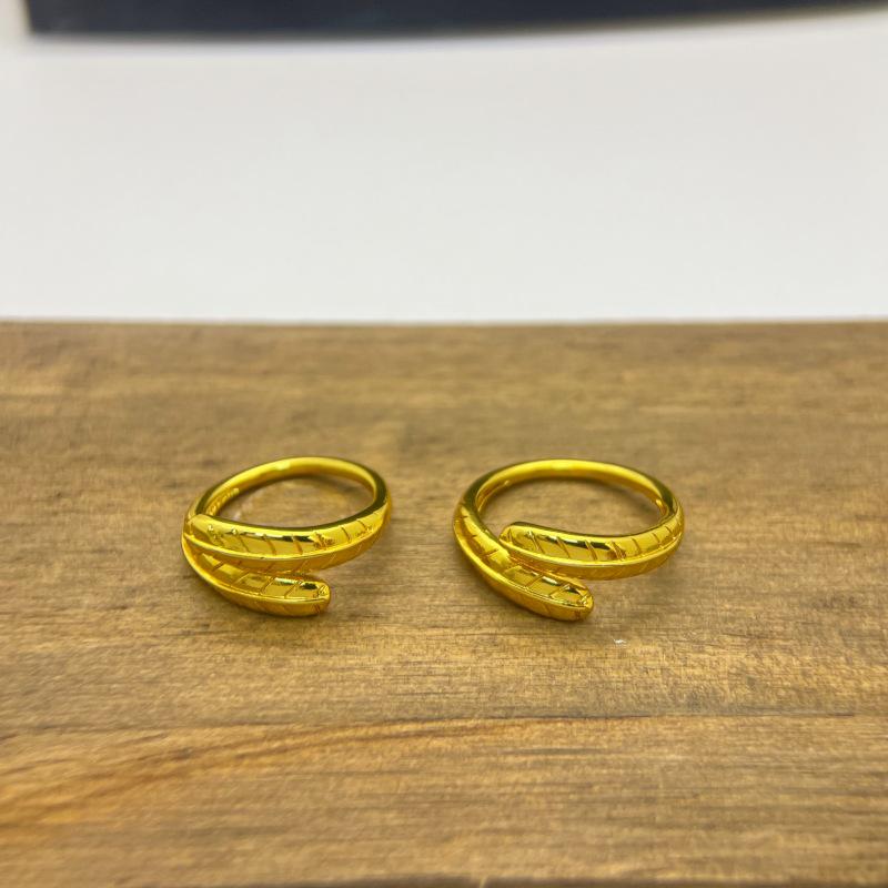 Gold-Plated High-End Open Ring for Women - Elegant and Trendy Fashion Jewelry
