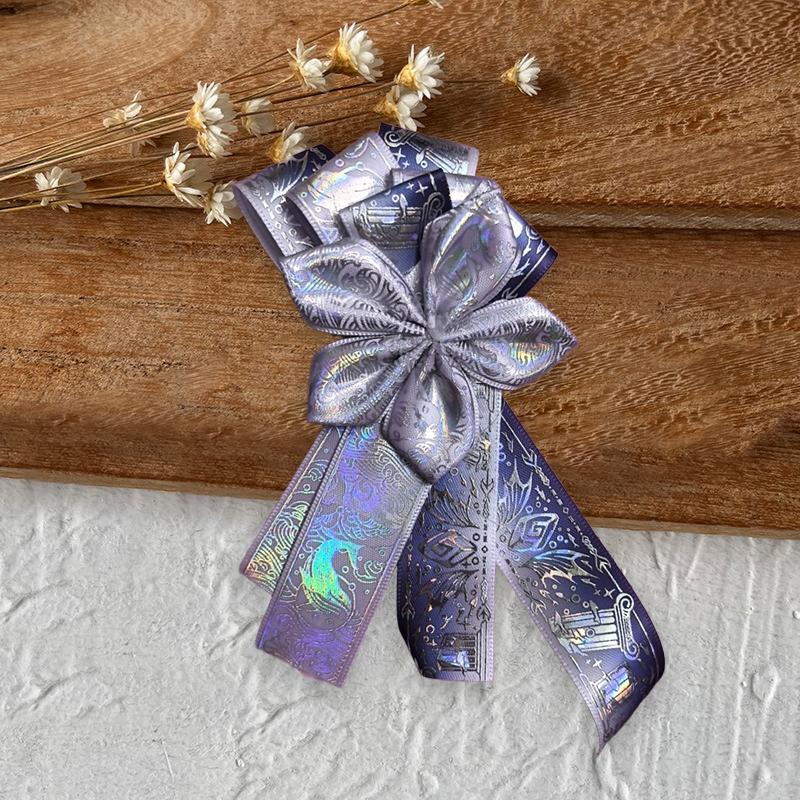 2.5cmx4.5m/Rolle Mehrfarbig Kopfschmuck Hut Heißprägemuster Brosche Abzeichen Lasermuster Geschenkbox