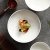 White Tall Fruit Snack Dish Ceramic Round Western Dessert Plate Exquisite Vertical Fruit Pasta Storage Tray Restaurant Tableware