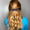 Elegant Rhinestone Blue Flower Hair Clip, Sparkling Crystal Design, Ideal for Wedding Bridal Hairstyles and Christmas Gifts.