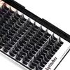 120 Clustered Individual False Eyelashes Wide Stem D Curly Hair Handmade Dramatic Black Soft Lightweight 5D Thick Eyelash Extension Thick Bottom