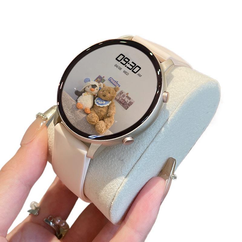 Multifunktionale Smartwatch für Damen: Telefon, Offline-Zahlung, Herzfrequenz, Blutdruck, Sport-Tracker, Silikon-Schrittzähler.