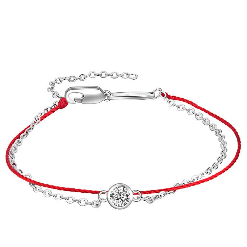 VENTFILLE 925 Sterling Silver Star Love Heart Pendant Round Bead Pearl Bracelet For Girls Sweet Romantic Style Gifts For Lovers