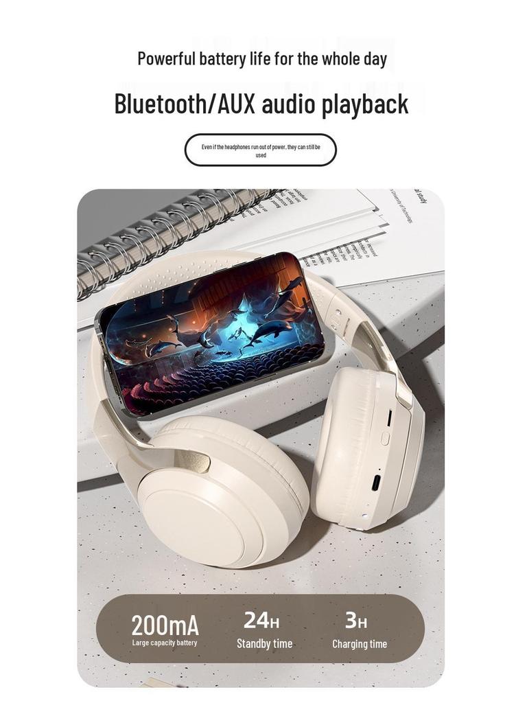 Top-selling Wireless Bluetooth Headset: Head-mounted Design, HIFI Sound Quality, Long-lasting Battery