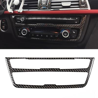 Gerçek Karbon Fiber Araba İç Mekan Merkezi CD Kontrol Paneli Kapağı Trim Sticker BMW 3 4 Serisi F30 F32 2013-2018 Oto Aksesuarları