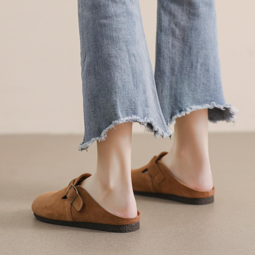 Hausschuhe Damen Tasche Kopfbedeckung Weichsohlige Freizeitschuhe Halbschlappen Flachsohlige Einschlupfschuhe Damenschuhe Schwangere Damenschuhe Übergrößen