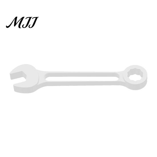 Fashionable Desktop Card Holder 3D Printed Wrench Shape Business Holder, Industrial Style Desk Mechanical Aesthetic Organizer Organizer, Stand белый