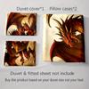 Fiery, bold, mythical. Bedding Duvet cover sets Duvet covers Pillowcases gifts (1 * Duvet Cover 2 * Pillowcases, without duvet insert)
