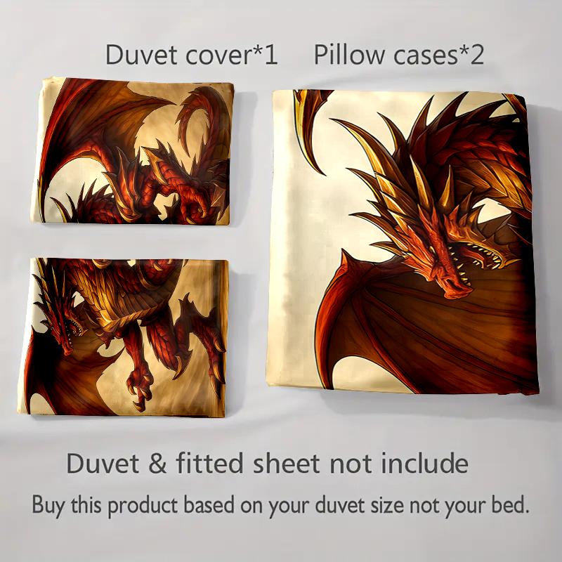 Fiery, bold, mythical. Bedding Duvet cover sets Duvet covers Pillowcases gifts (1 * Duvet Cover 2 * Pillowcases, without duvet insert)