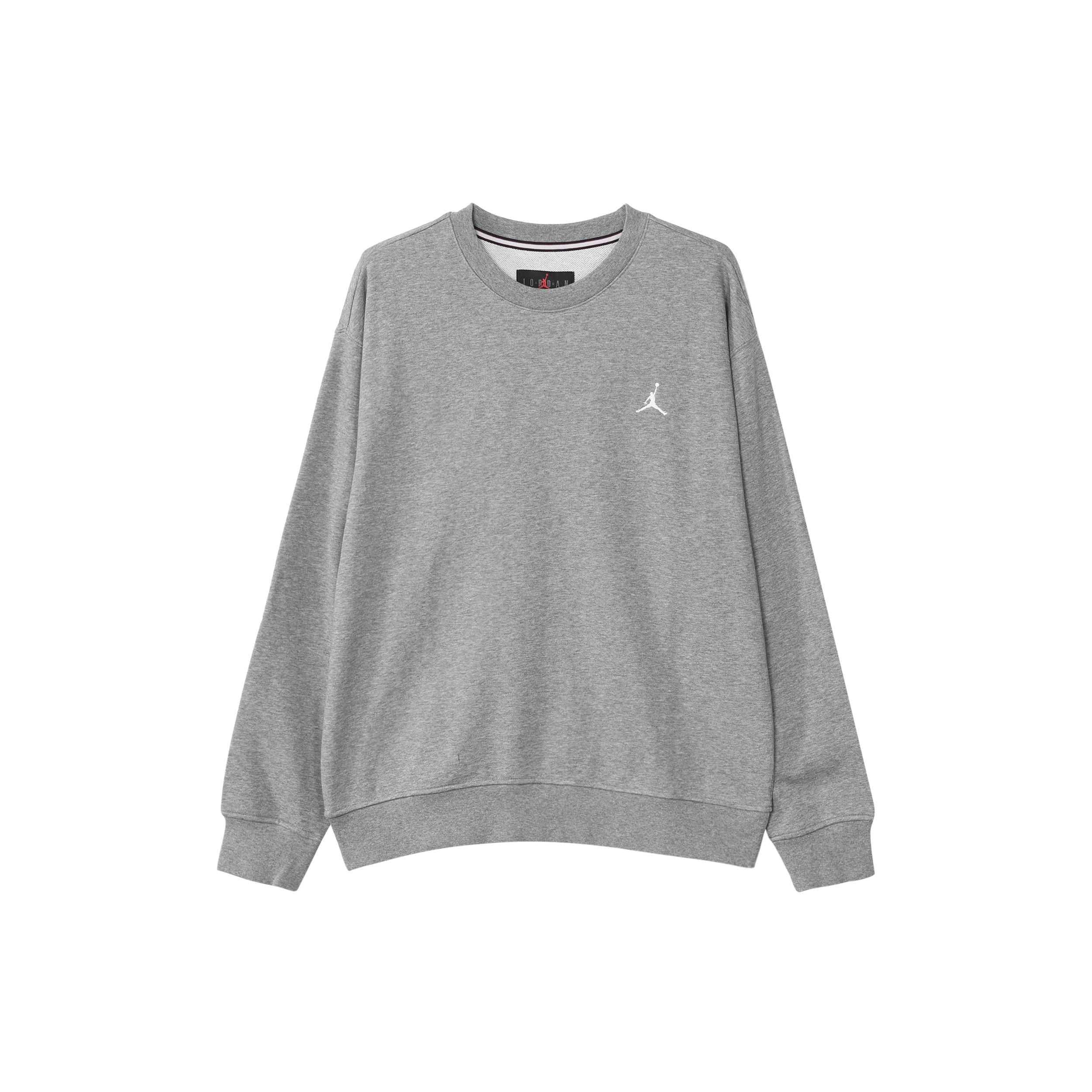 Air Jordan Essentials Loopback Fleece Crew-Neck Sweatshirt Grey Men s FQ1865-091 XXL