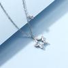 Night sky star necklace female smart beating heart pentagram collarbone chain temperament light luxury gift