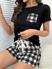 Women's Heart Print Summer Casual Two-Piece Set