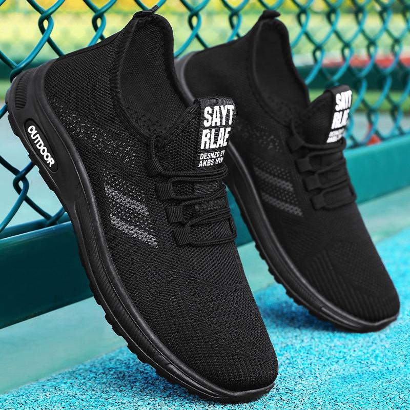 Scarpe da ginnastica da uomo autunnali, anti-odore, traspiranti, casual, con suola morbida, leggere, sportive, tinta unita, versatili, da uomo