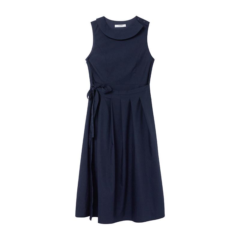 

Canon Design Women s Sleeveless Lace-up A-line Dress - Summer High Waist Slimming Style XS темно-синього кольору