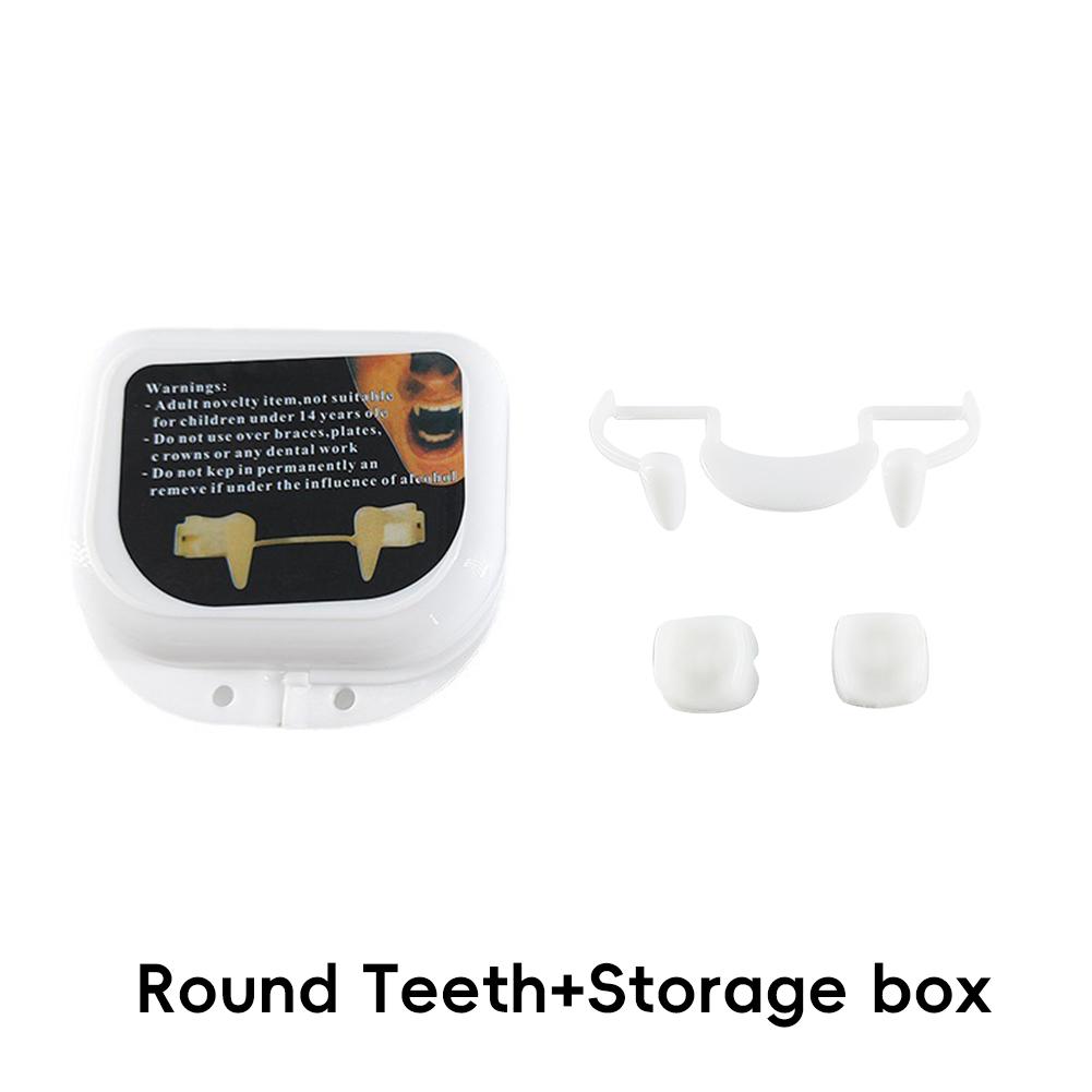

Реалистичные вампирские зубы, выдвижные для костюма на Хэллоуин Round Teeth+Storage box