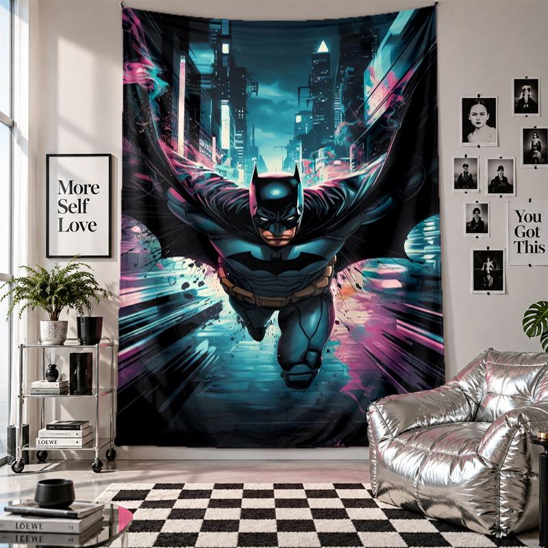 Wall TapestryBatman Art Hanging Cloth Decorative Background Cover for Room Decoration