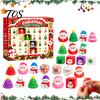 Holiday Surprise Countdown Christmas Squeeze Advent Calendar 2026, 24 Days Mini Slow Rising Fidget Desktop Decoration Toys Calendar, Sensory