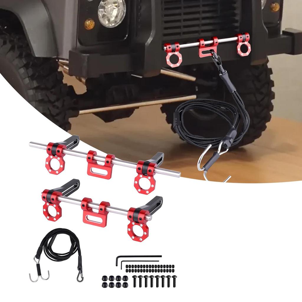 RC Bumpers Front Rear Bull Bar RC Crawler Bumpers Upgrades Parts Spare Parts Adjustable for 1/10 RC Vehicles Modification