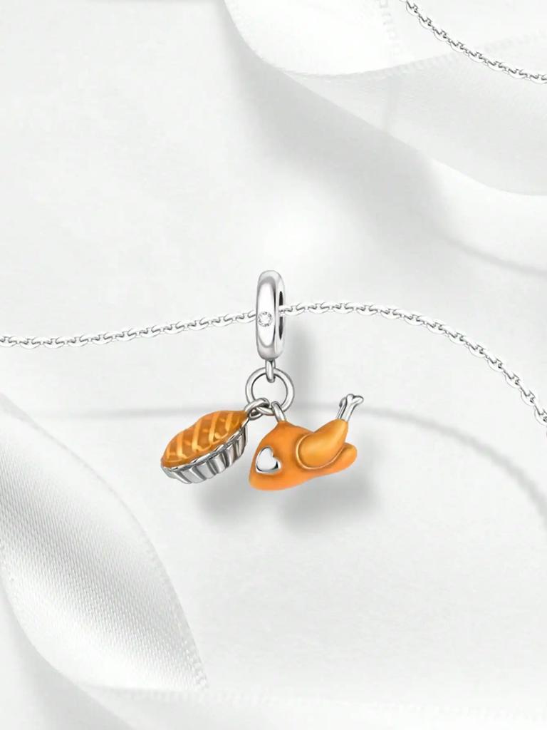 Charms Plata Fruit Dessert Cherry Cake Beads For Charmsoriginales Bracelet Beads Jewellery Making Women'S Gift