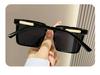 High-End Korean Style Fashion Sunglasses - Trendy Large Frame Anti-UV, Face-Slimming Design for Men & Women Travel
