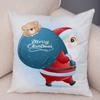 Cartoon Santa Claus Little Penguin Pillowcase Sofa Kids Room Decoration Merry Christmas  Deer Cushion Cover 45x45cm