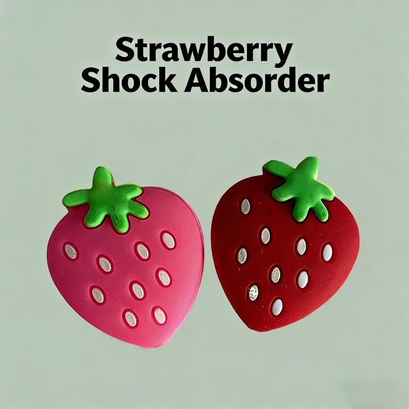 Amortisseurs de vibrations pour raquette de tennis en forme de fraise avec motif dessin animé