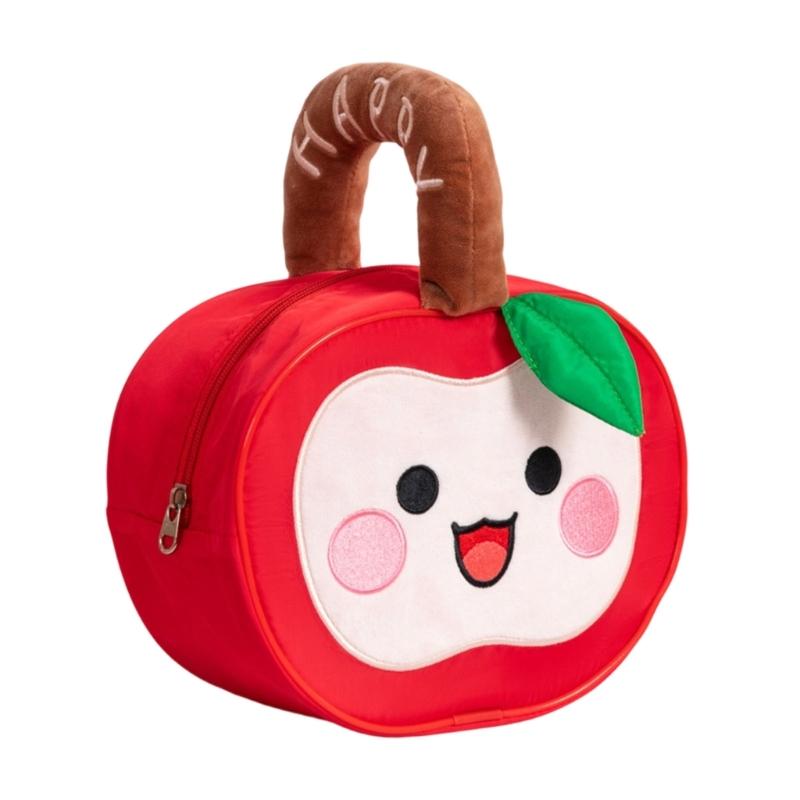 Polyester Water Resistant Apples Designs Bag Spacious Organizer for Organizing Makeup Sweets Travel Essential