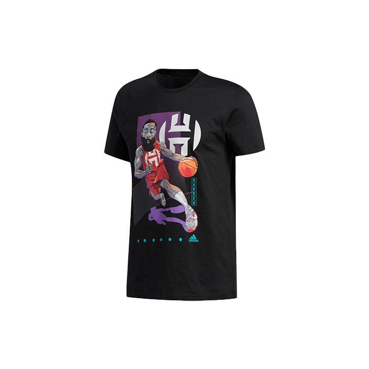 Adidas T Shirts Men's Black Crew Neck Moderate Straight Fit FM4779