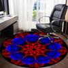 1 Stück Rotes Blaues Mandala Muster Stuhlteppich für Büro, Rutschfest, Weicher und Langlebiger Teppich, Perfekt für Büro, Wohnzimmer yy251103162