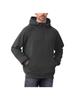 2025 American Retro Men's Hooded Winter Crossover Sweatshirt - New Loose Fit, Solid Color, Zipper Jacket
