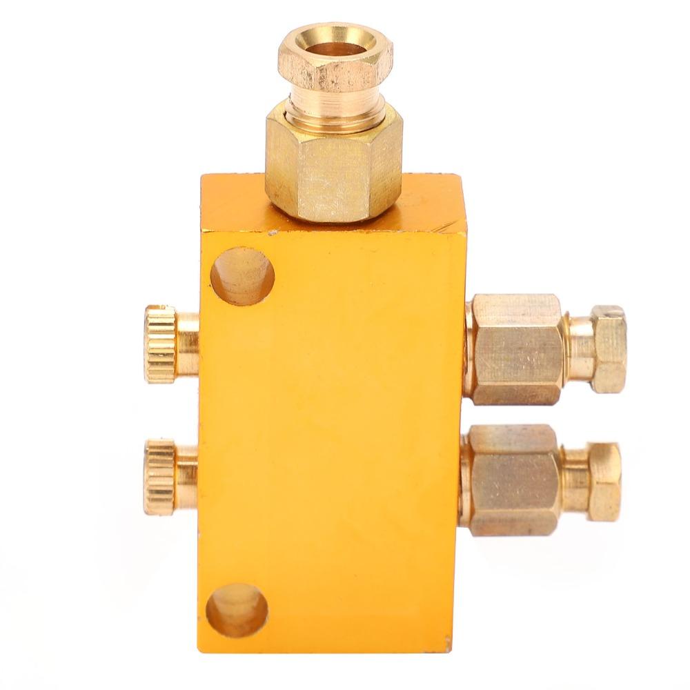 6Mm Inlet Oil Distributor Brass Material Divider Valve Piston Distributor  Industrial Machinery