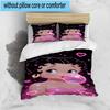 3PCS Laday In Red Dress 3pcs Bedding,Including 3PCS Duvet Cover And 2pcs Pillowcases Perfect for Christmas,Ideal for Bedroom, Dormitory