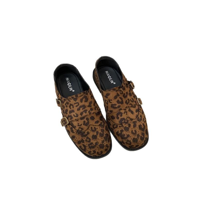 Inner Height-increasing Women's Shoes Retro Brown Loafers Women's 2025 New Autumn and Winter British Style Small Leather Shoes One-pedal Single Shoes