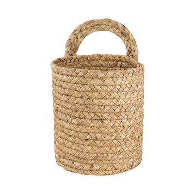 Panier Tissé à la Main en Herbe de Mer Panier Mignon Polyvalent pour Plantes avec Poignée pour Cuisine Buanderie Pique-nique Courses