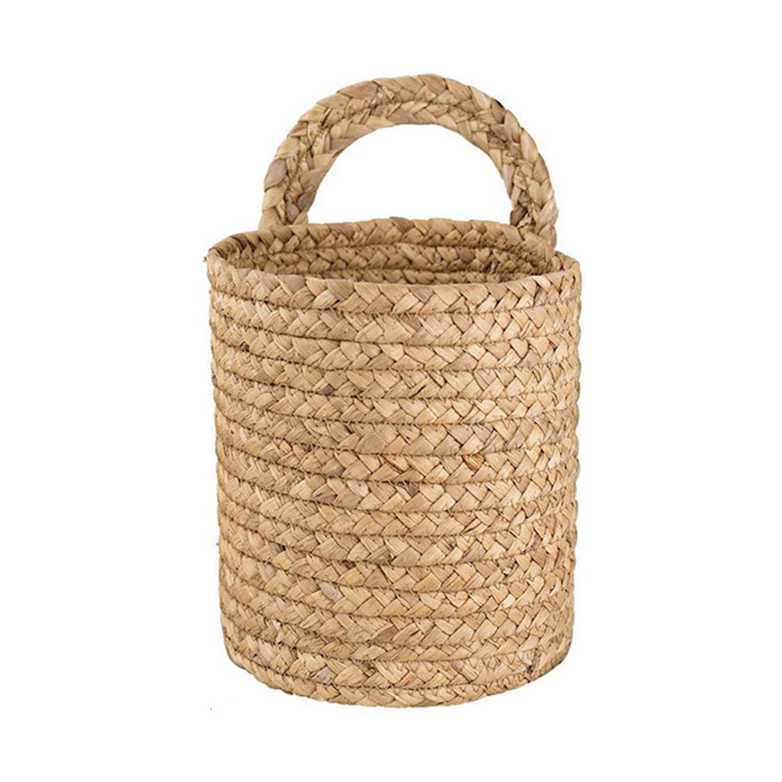 Outsideworld Handwoven Seagrass Basket Cute Multipurpose Plant Holder Basket With Handle For Kitchen Laundry Picnic Grocery