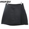 IHUASU Women's Fashion Casual Solid Color Print Summer Spring Skirt