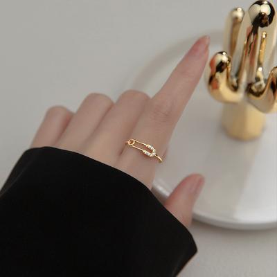 New Korean Version Fresh and Sweet, Adjustable Opening Ring Clip Design, Fashionable Rings