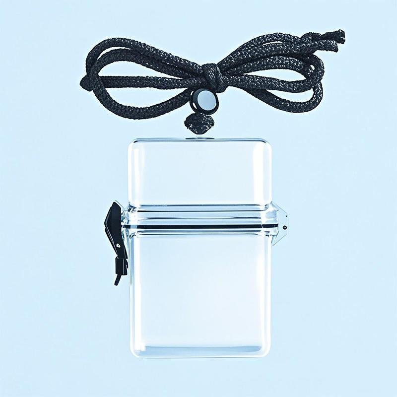 3 Inch Outdoor Square Dustproof Box Photo Storage Box Transparent Storage Box Photocard Holder With Rope Waterproof Card Case