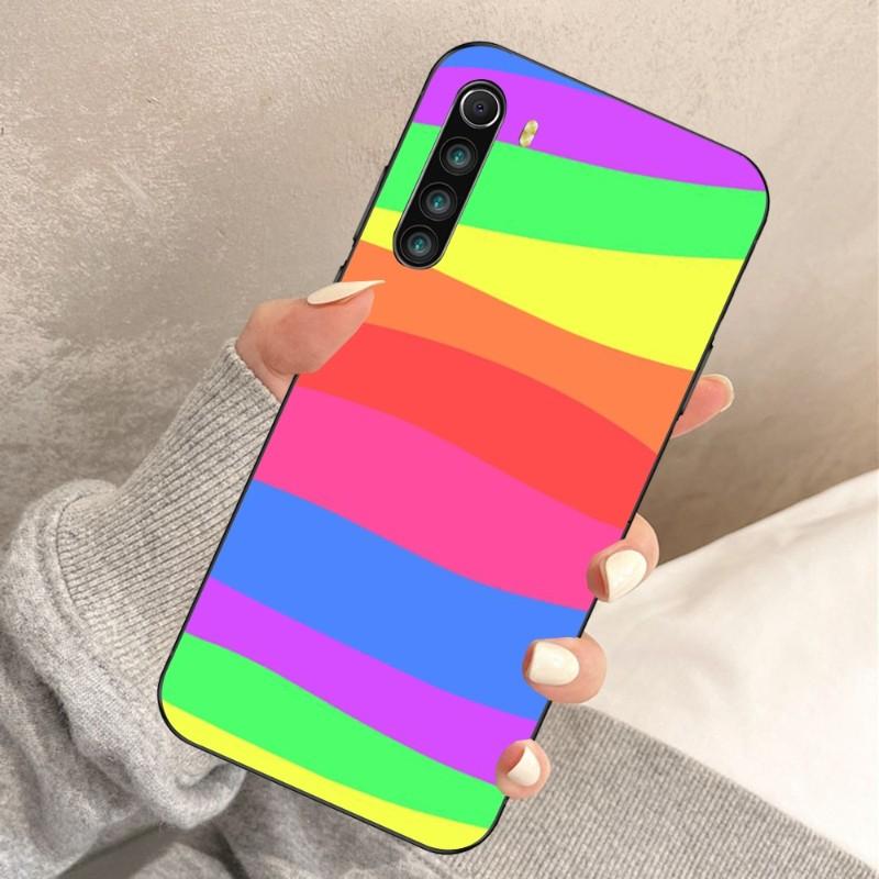 Husă de Telefon Artă Curcubeu Colorată Pentru Xiaomi Redmi Note 11 10 9T 8 7 Pro Redmi 10 9 9A 9C 8 7 6 Husă Moale Neagră
