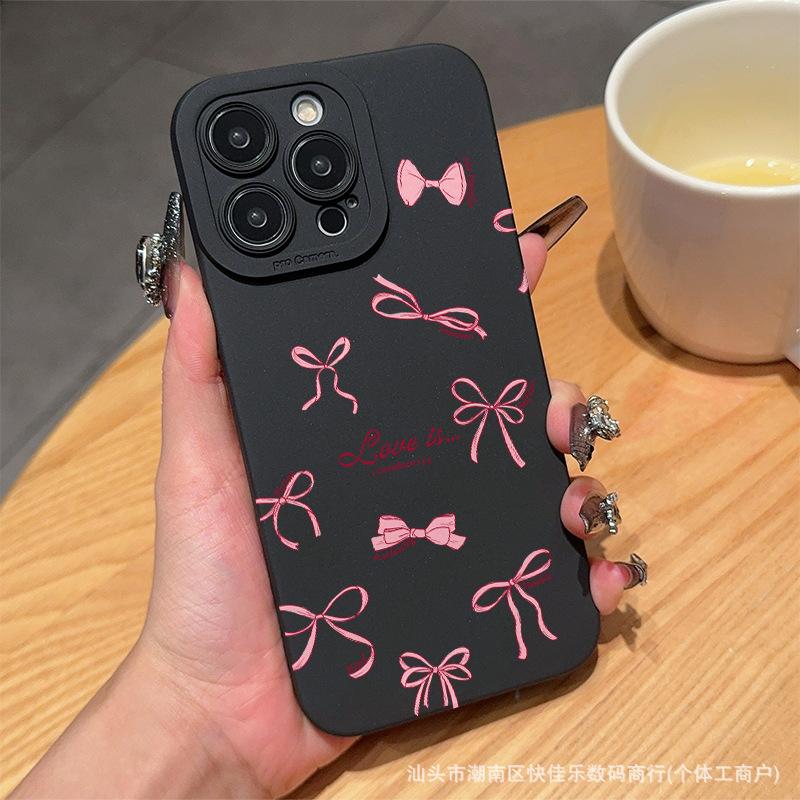 Bow for iPhone11/12/13/14/15promax Apple 16PROMAX Phone Case